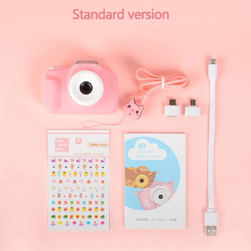 

Children Digital Camera Mini 32 Million Pixels HD 2 Inch IPS Screen Cartoon Educational Toys Gift For Girl Boy