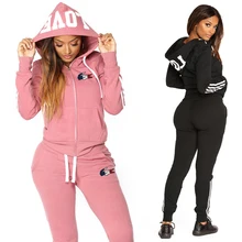 Hot Sale Womens Brand Tracksuit Hoodies and Sweatpants High Quality Ladies Outdoor Casual Sports Eye-catching Sexy Outfits