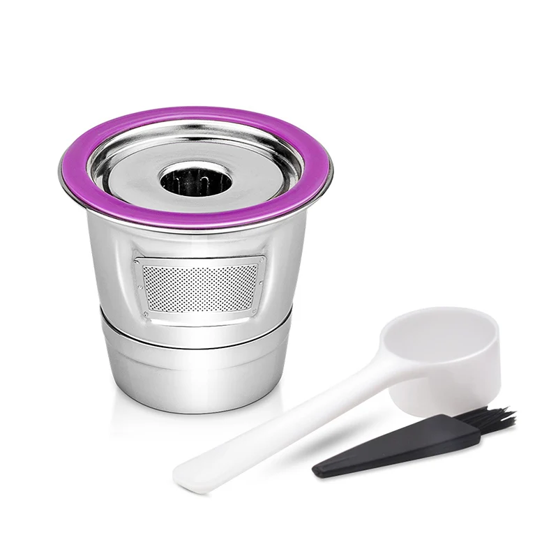 Sets Plastics Spoons Brush K-Cups For Keurig K200-K560 Stainless Steel Reusable Coffee Capsule Cup Coffeware |