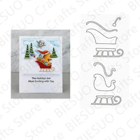 2021 new christmas sled metal cutting dies for diy craft making festival greeting handmade stencil card scrapbooking no stamps