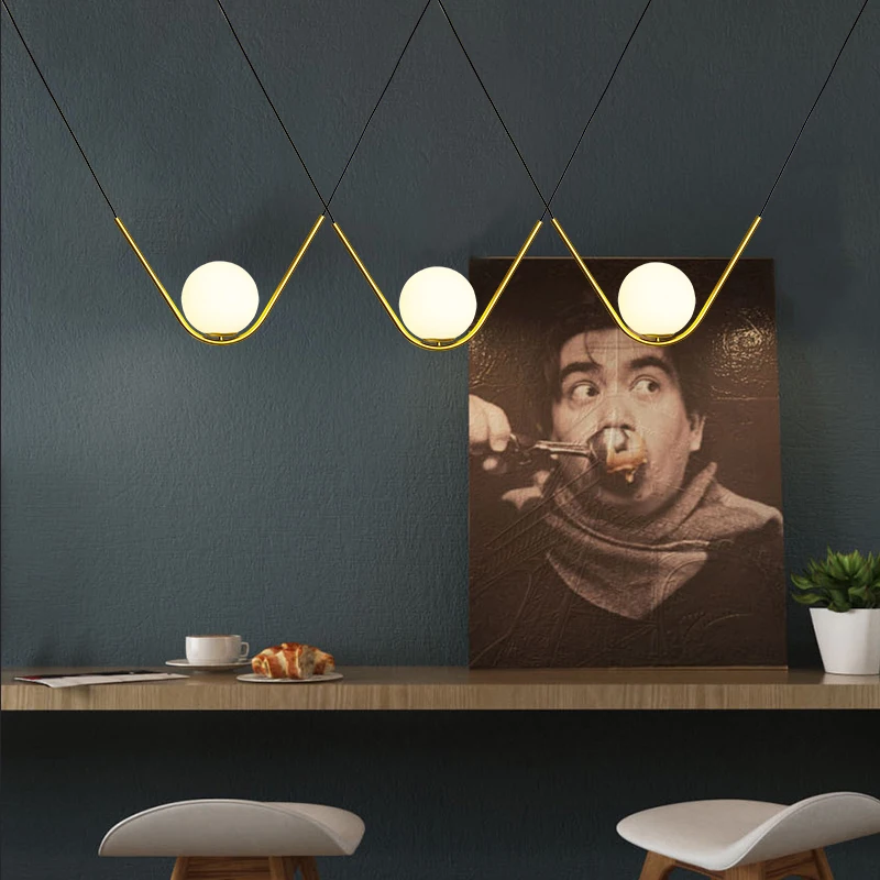 Скандинавские роскошные высококачественные стеклянные шаровые подвесные