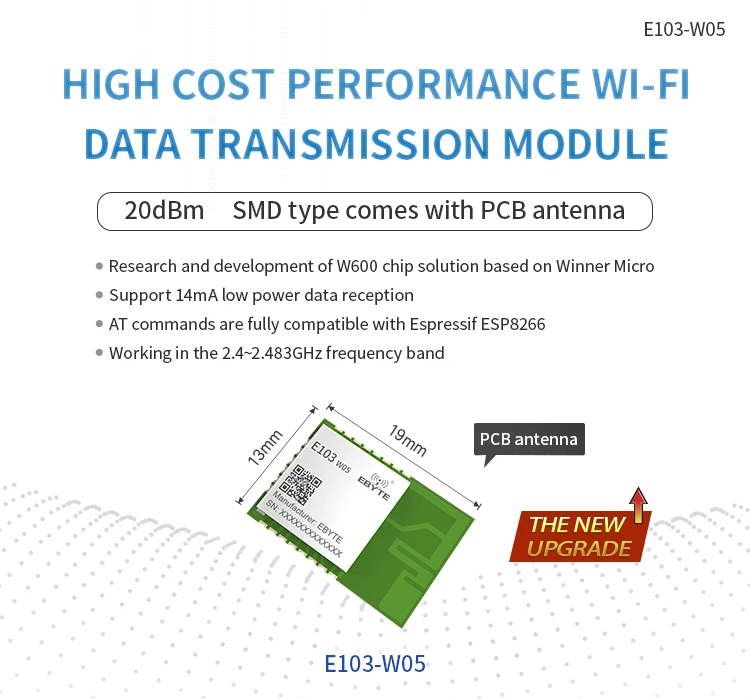 W600 модуль Wi Fi 2 4 ГГц 100 мВт 20dBm для последовательного Порты и разъёмы Беспроводной