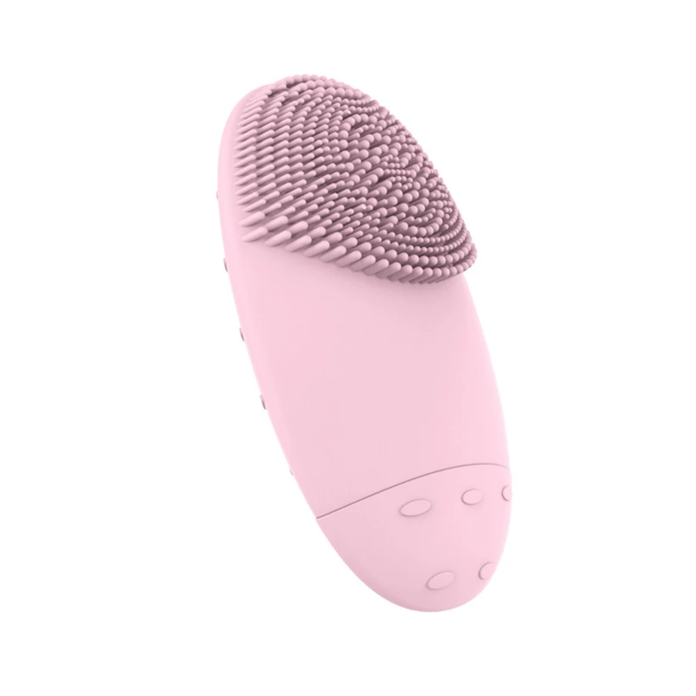 pink Очищающая Мини электрическая Массажная щетка для лица, стиральная машина, водонепроницаемые силиконовые очищающие инструменты - Цвет: pink