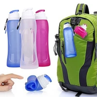 50 discounts hot 500ml foldable leakproof silicone cycling travel water bottle outdoor sports