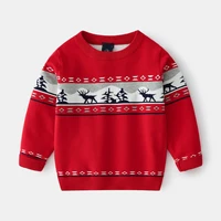 sweater boy kids winter christmas deer knit jumper clothing girl tops autumn for toddlers