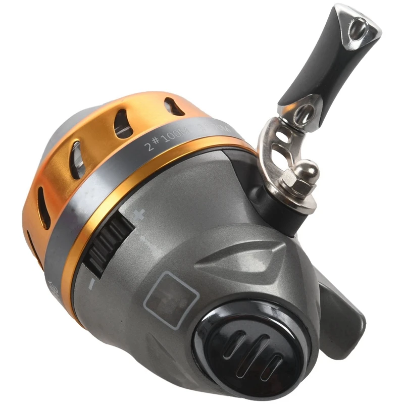 Рогатка Рыболовная катушка Spincast Катапульта для охоты Закрытая с леской рыбы |