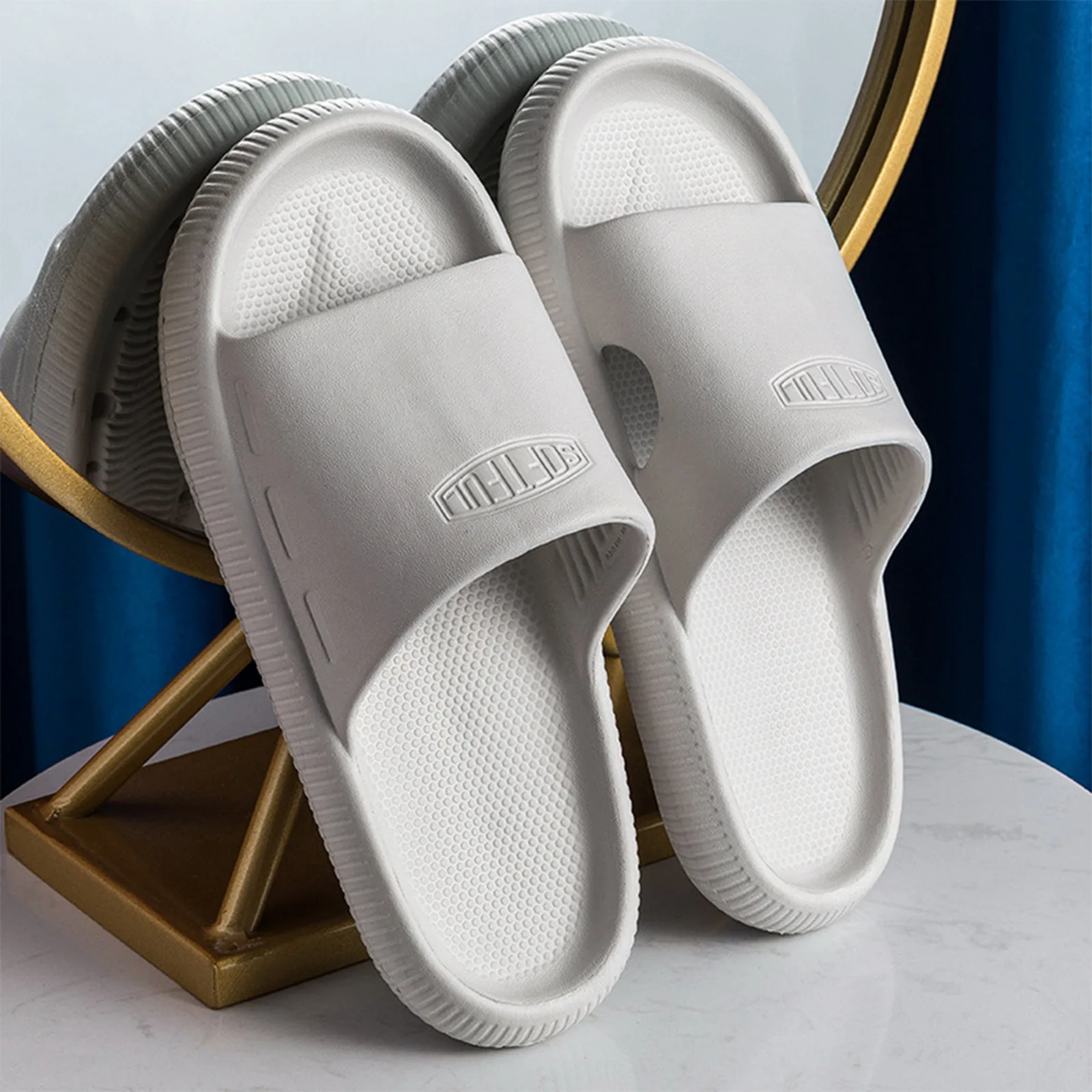 

Universal Quick-drying Thickened Non-slip Sandals Thick Sole House Slippers Bathroom Footwear Summer Beach Sandal Slipper