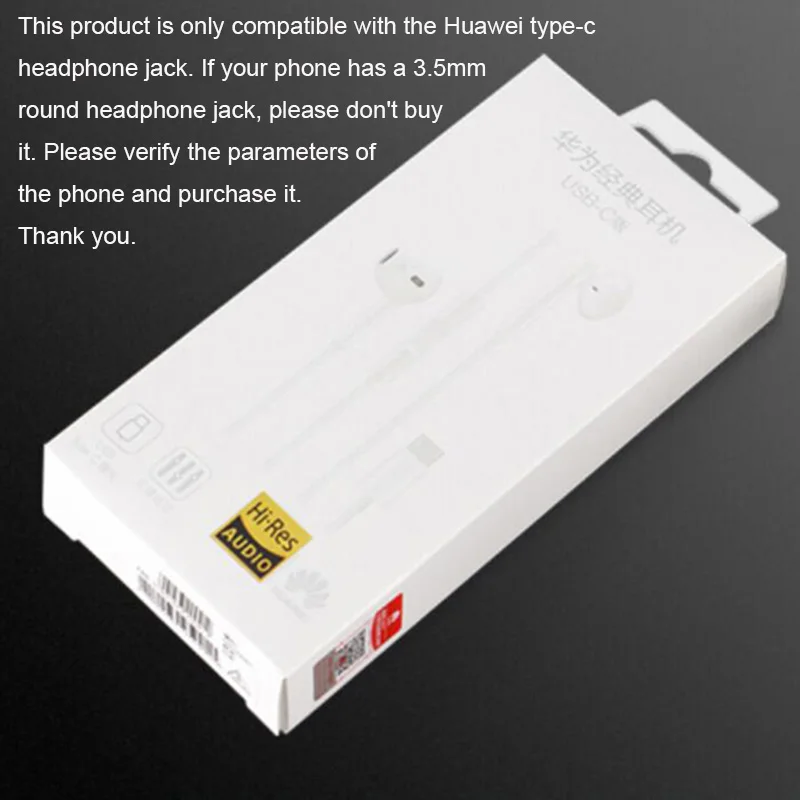 Оригинальные наушники HUAWEI CM33 вкладыши USB Type C с микрофоном громкость Mate 10Pro 20 X RS P20