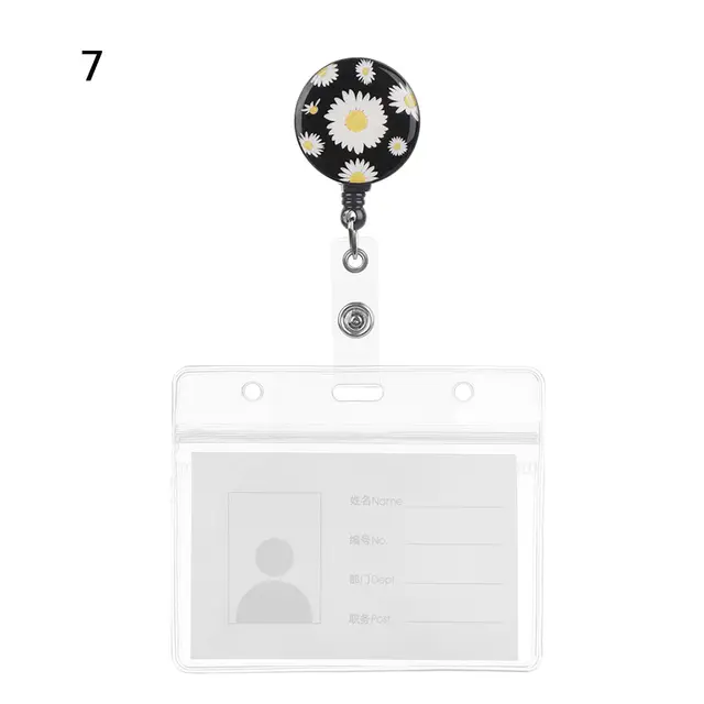 1PC Retractable Adjustable Name Badge Holder Work Card Students Bus Card  Case Lanyard Bank Credit Card Cover Office School Suppl