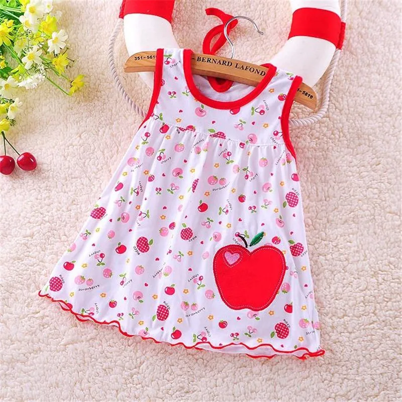 Новое летнее платье без рукавов для малышей принцессы с цветочным узором