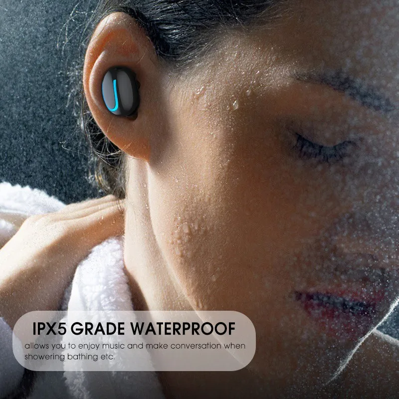 TWS Q32 Wireless Bluetooth Earphones V5.0 Earbuds Sport IPX5 1500mAh LED Display Power Bank 1500mh PK HBQ for Mobile Phone | Электроника