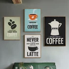 Картина на холсте с изображением кофе, плакаты и принты, современное искусство для кафе, настенные картины для украшения кухни, бара, кафе