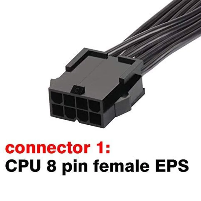 Удлинительный кабель питания EPS 8 Pin ATX CPU Female к 8(4 + 4) Male 12 дюймов | Компьютеры и офис