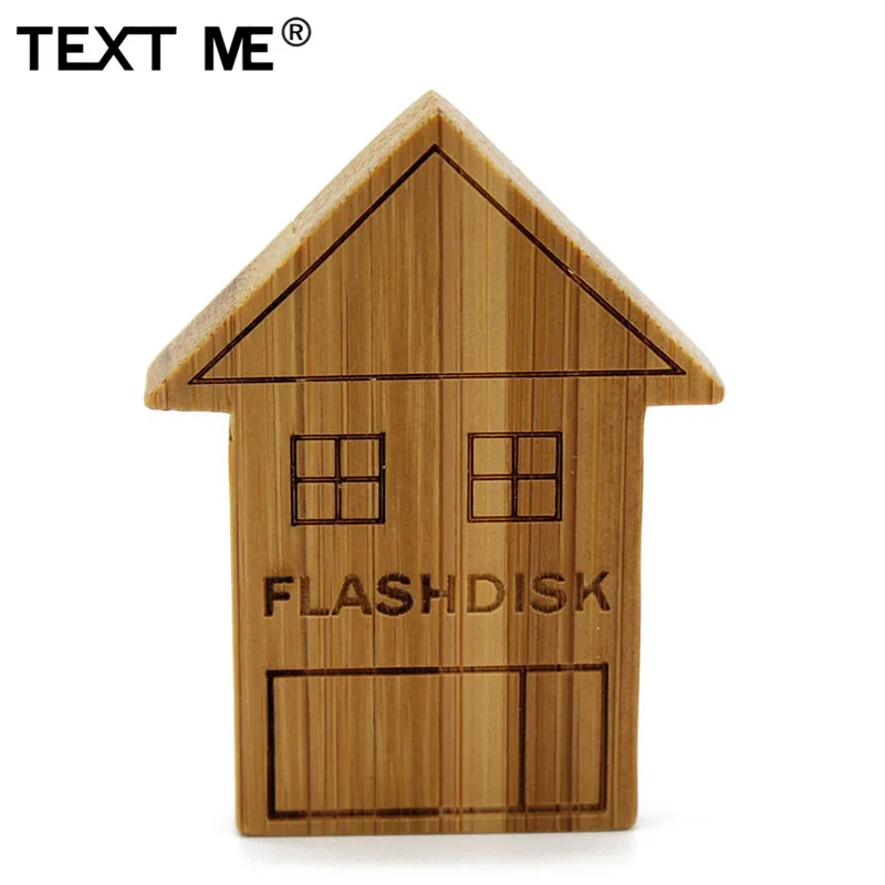 TEXT ME beautiful Carbonized minn house bamboo Модель 64 ГБ флеш накопитель 4 8 16 32 Флешка USB 2 0 Usb флешка|USB