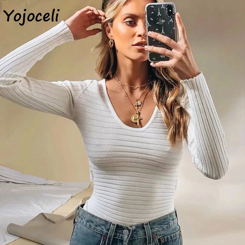 Осень-зима 2019 свитер Yojoceli с бантом на спине универсальный вязаный джемпер
