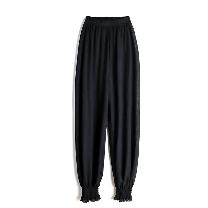 

New spring / summer 2019 versatile loose large size high waist casual wide leg pants and big leg pants for women