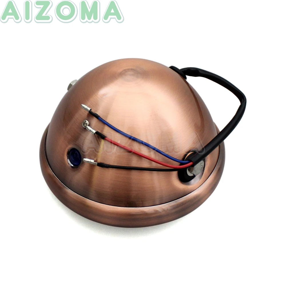 Винтажные передние фары для мотоцикла 6 дюймов H4 12 В однотонная фара Harley Cafe Racer Trikes