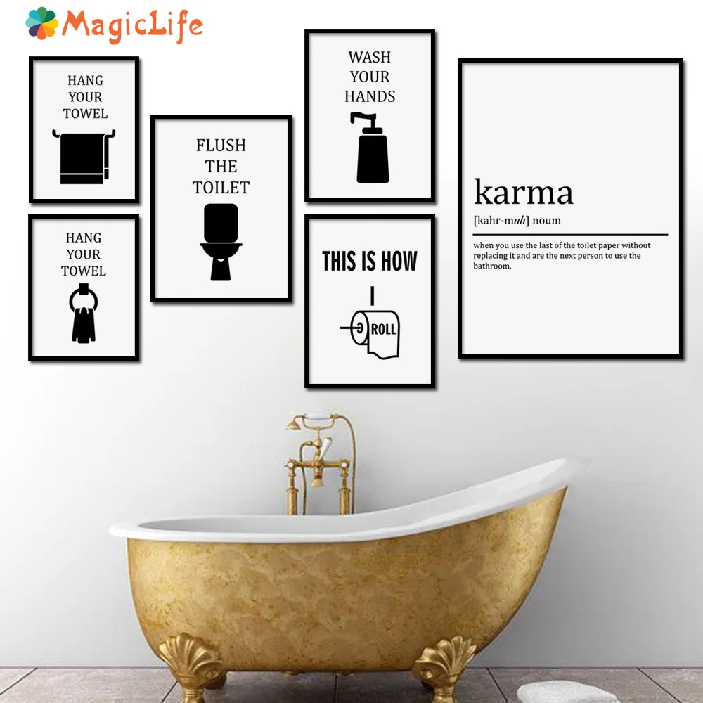 Забавная туалетная бумага ручная роспись стены холст картины плакаты и принты