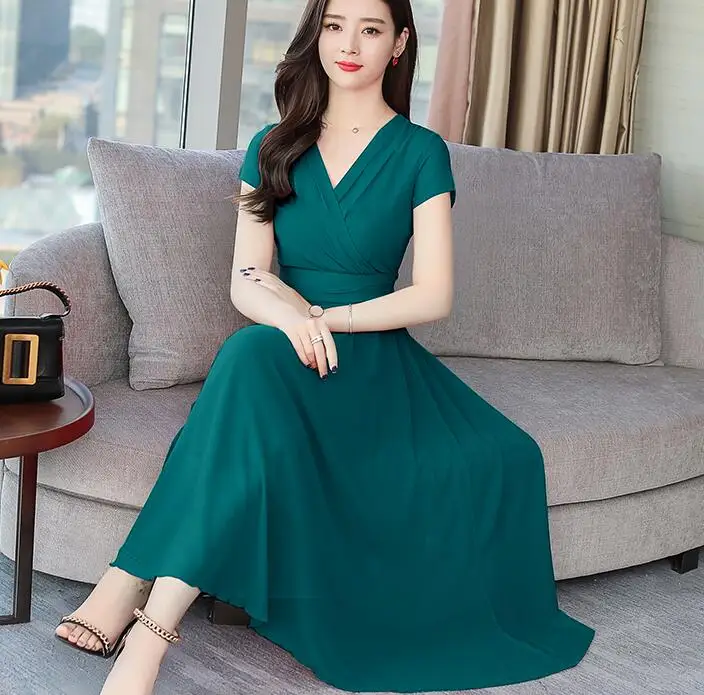 2019 Новое поступление Летнее в богемном стиле Стиль размера плюс M-4XL с v-образным