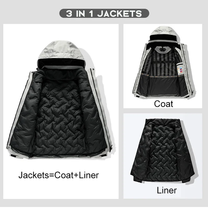 Женский теплый лыжный костюм 2 в 1 водонепроницаемый и ветрозащитный комплект из