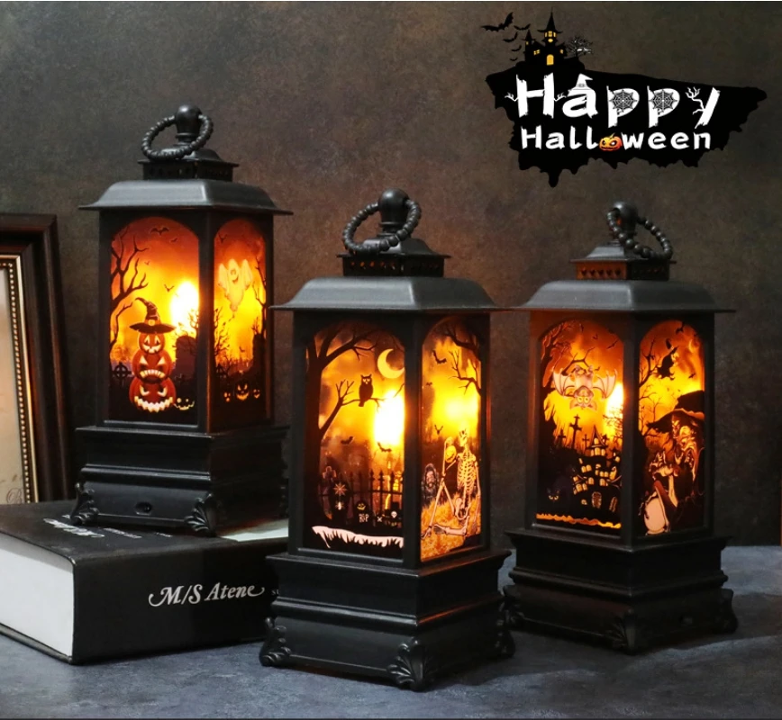 Лампа с имитацией пламени и масла на Хэллоуин 1 шт. лампа для декора замка ведьмы