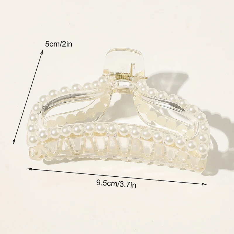 

New Big Rhinestone Hairpins For Women Pearl Hair Clips Crab Hair Claws For Girls Barrettes Headwear Hair Pins Hair Accessories