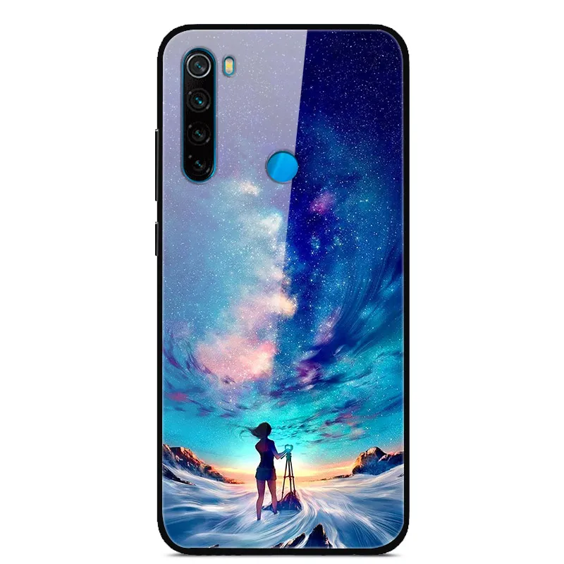 Для Xiaomi Redmi Note 8 чехол из закаленного стекла с печатным жестким чехлом для Xiaomi Redmi Note 8 Note8 чехол для Redmi Note 8 Pro Бампер - Цвет: 39