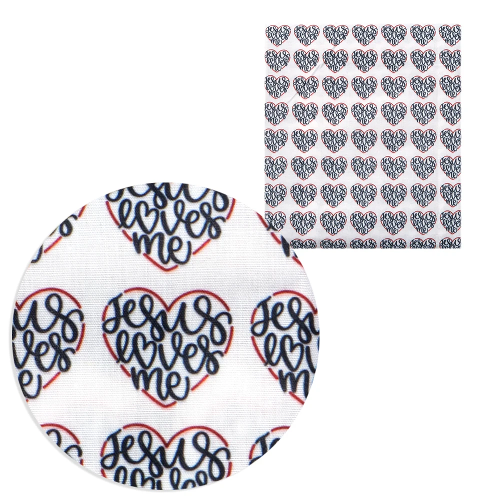 Аксессуары David Иисус любит меня Полиэстеровая хлопчатобумажная ткань для шитья