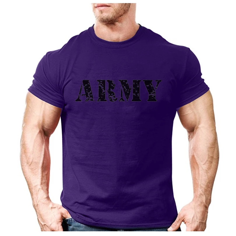 

Men's Military Uniform Fashion Logo T-shirt Letter Printing Casual Sportswear O-Neck Fashion Oversized T-shirt 6XL 2021