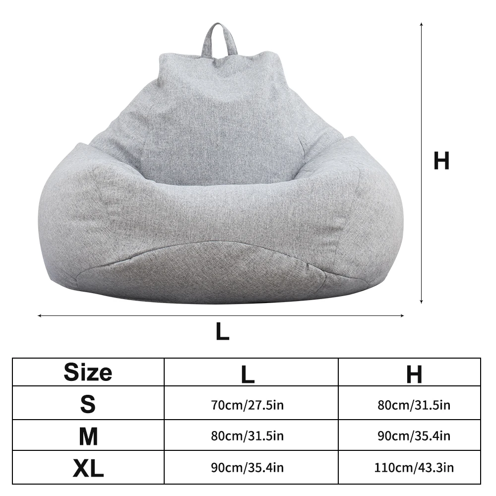 Большие маленькие ленивые диваны чехлы для стульев без наполнителя льняная