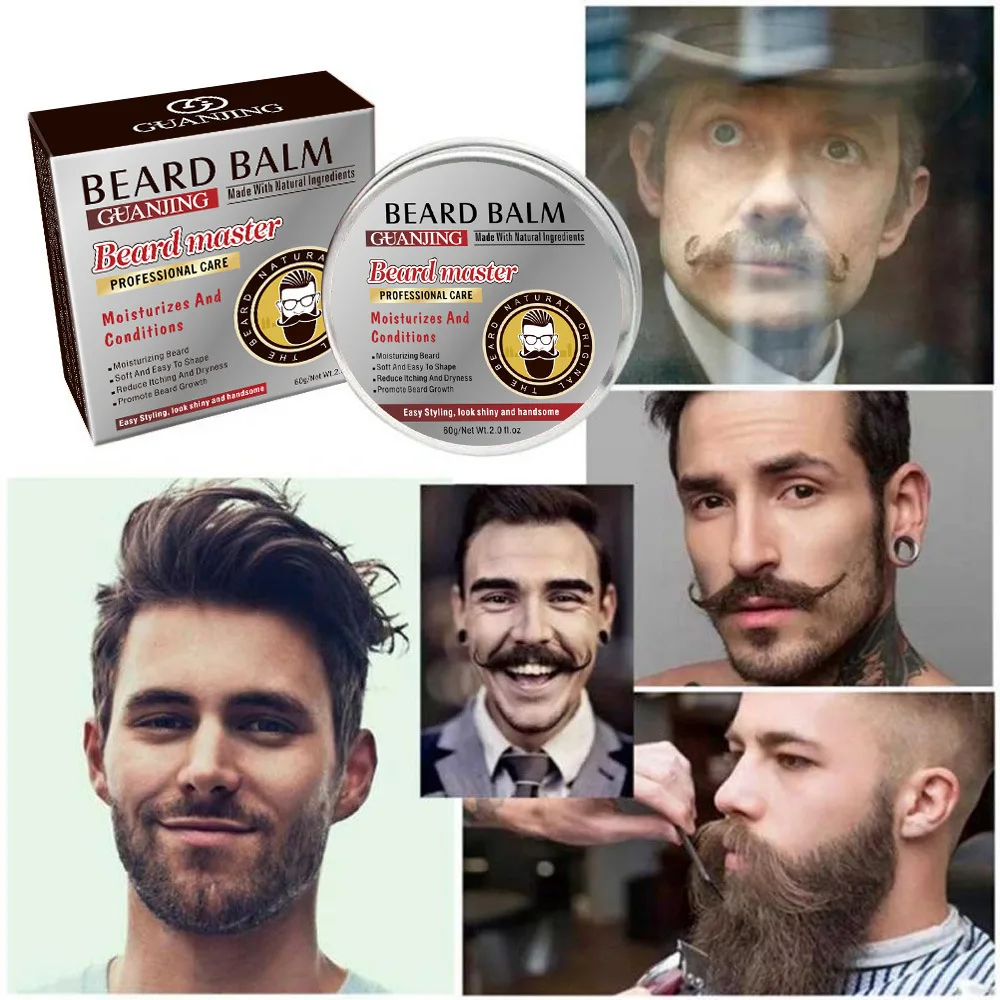 

Natural Hemp Beard Balm Moustache Serum Care Beard Styling Moisturizing Smoothing Beard Hair
