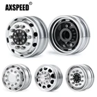 Передняя Ступица колеса AXSPEED из металлического сплава с ЧПУ для Tamiya 114 RC, буксировочный прицеп, трактор, грузовик, модифицированные детали R620, 2 шт.