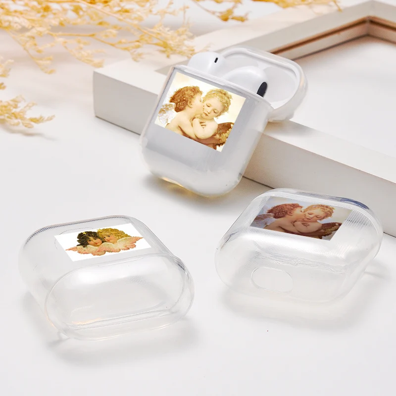 Мягкий милый Чехол Air Pods для Apple airpods, роскошные изображения, мультяшный ангел, Детские Airpods, чехол в Bluetooth, аксессуары для наушников