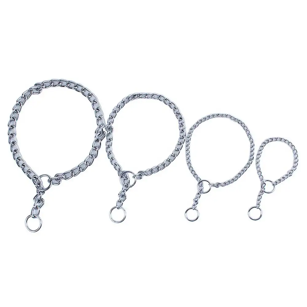 Регулируемый ошейник для собак металлическая цепь из нержавеющей стали