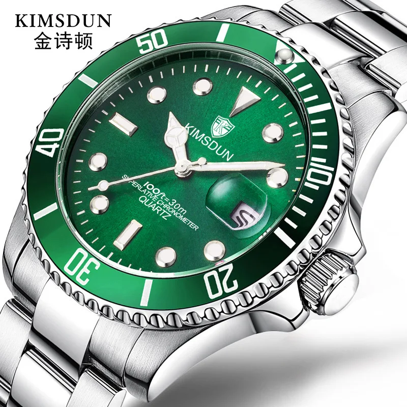 

KIMSDUN Top Brand Luxury Fashion Watch Men 30ATM Waterproof Date Clock Sport Watches Mens Quartz Wristwatch Relogio Masculino