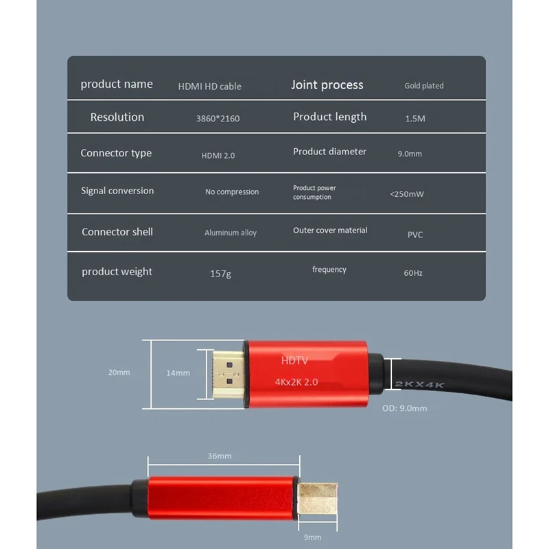 4K HDMI кабель 1 5 м [Улучшенный] 2 0 поддерживает 3D @ 60 Гц без фиксации на высокой