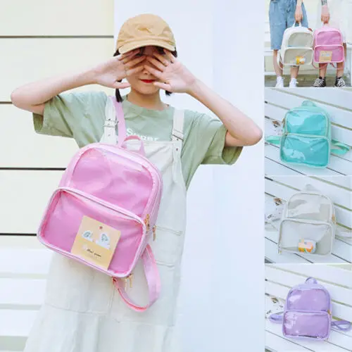Модный милый прозрачный школьный рюкзак из ПВХ с несколькими карманами для девочек дорожный рюкзак|Женские