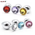 Анальная пробка из нержавеющей стали, металл, круглая форма, ювелирный дизайн, сексуальные эротические товары для женщин и взрослых, товары для мужчин