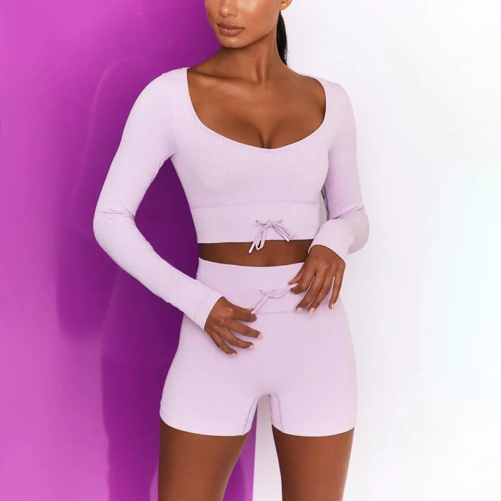 

Two piece Set Women High Waist Seamless Yoga Set Women Clothes Gym Sportswear Female Clothing Workout Push Up Legging Sport Top
