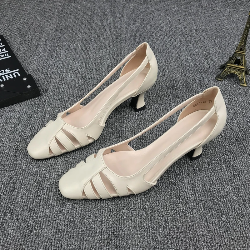 

Female High-heeled Shoes Summer Hollow Out Sandals Women