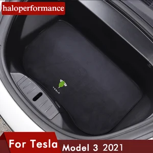 model3 car front trunk mat for tesla model 3 2021 accessories model three 2017 2021 all weather waterproof wearable foot pad free global shipping