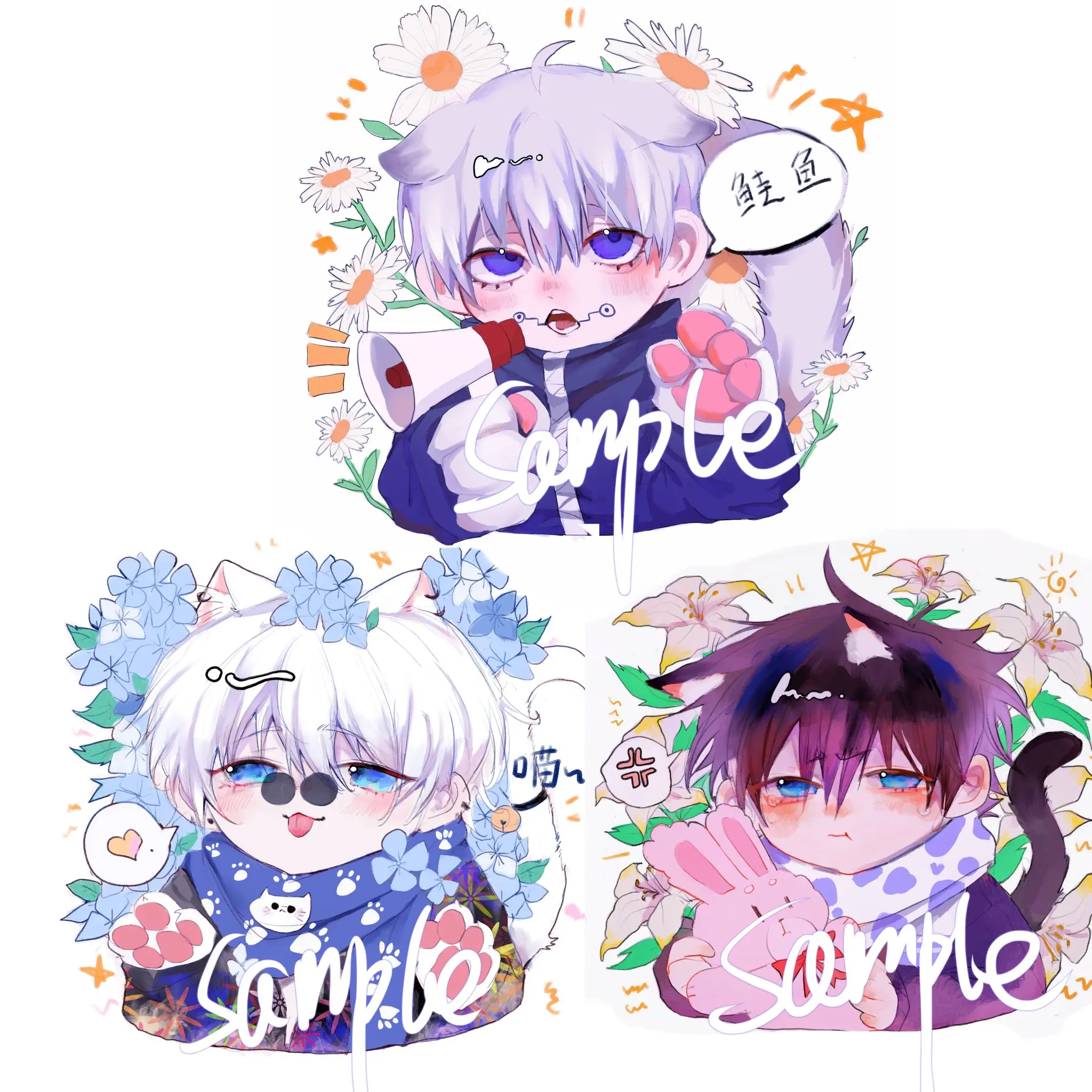 

Акриловый брелок для ключей, мультяшный декоративный аксессуар для одежды в стиле аниме, юютсу, Хайсен, Джоджо, Сатору, пуговица, брошь для к...