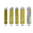 100 шт. PCD 12 14 -Pin Перманентный макияж, ручные татуировочные иглы для бровей, лезвие для микроблейдинга, ручка