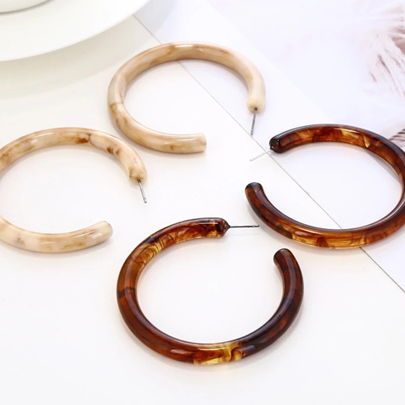 Большие серьги кольца M & G для женщин круглые большие модные из искусственной