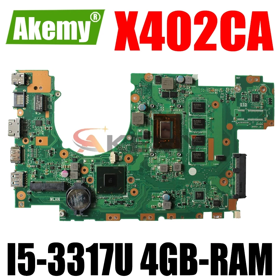 Материнская плата AKEMY X402CA для ноутбука ASUS X502CA X402C X502C оригинальная материнская 4GB