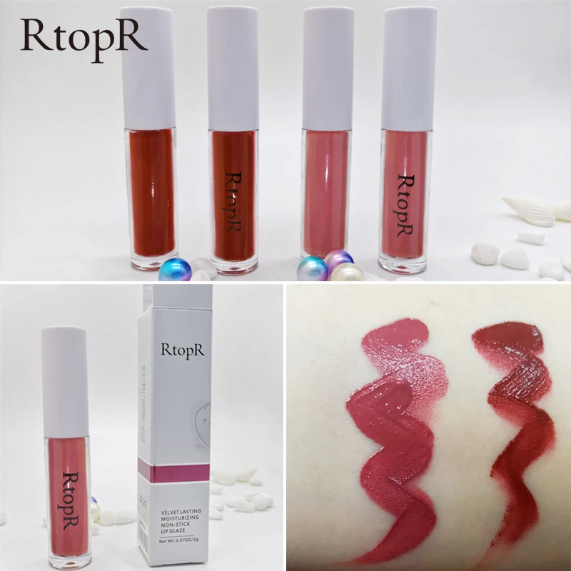 

RtopR Hot-selling Velvet Lip Gloss Matte Long-lasting Lipstick Nourishing Waterproof Lip Glaze Moisturizing Lipstick Makeup