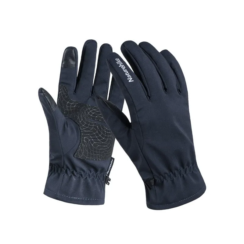 navy Мотоциклетные перчатки с подогревом водонепроницаемые Guantes Moto зимние перчатки с сенсорным экраном Luva Motociclista перчатки для мотокросса - Цвет: navy