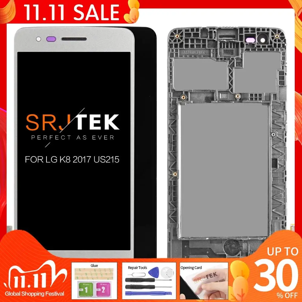 Версия для одной SIM карты новый дисплей 5 0 дюйма HD In Cell LG K8 2017 ЖК с сенсорным