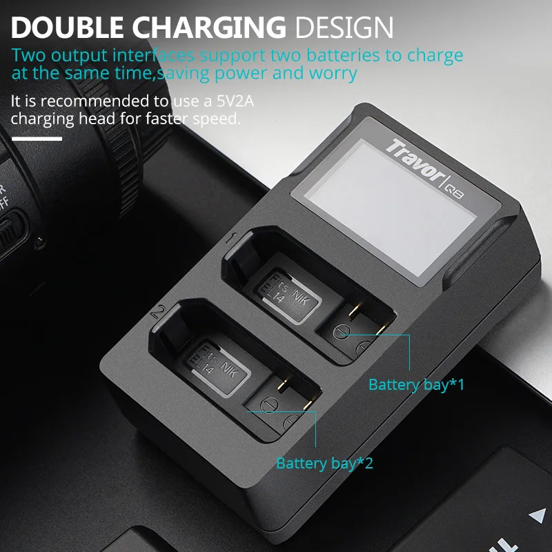 Зарядное устройство Travor литиевая батарея умное зарядное светодиодный дисплей USB