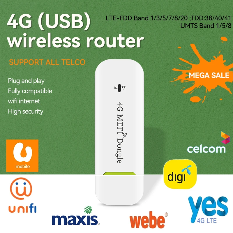 4G LTE Mifi 150Mbps Ufi Router Wireless Mobile Wifi  SIM Card portable USB modem driver free wingle B1/B3/B5/B7/B8/B20 38 40 41